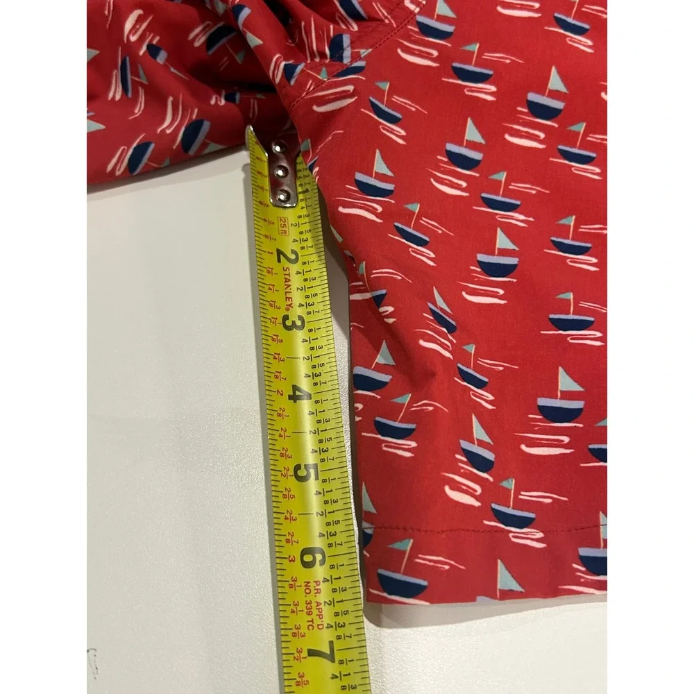Bonobos Mens Swim‎ Trunks Medium Red Sailboat Print Drawstring Swimsuit (681)